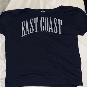 Hollister Navy East Coast Graphic Tee